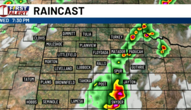 Heavy rain exits region, but severe storm potential off Caprock remains