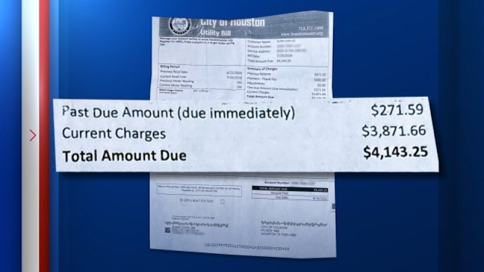 ABC13 viewer says she received $4,100 water bill from City of Houston