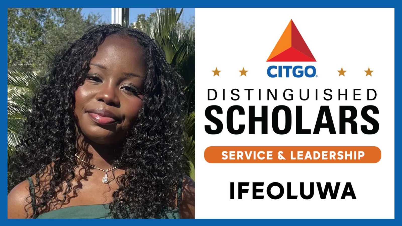 CITGO Distinguished Scholars: Service & Leadership | Ifeoluwa