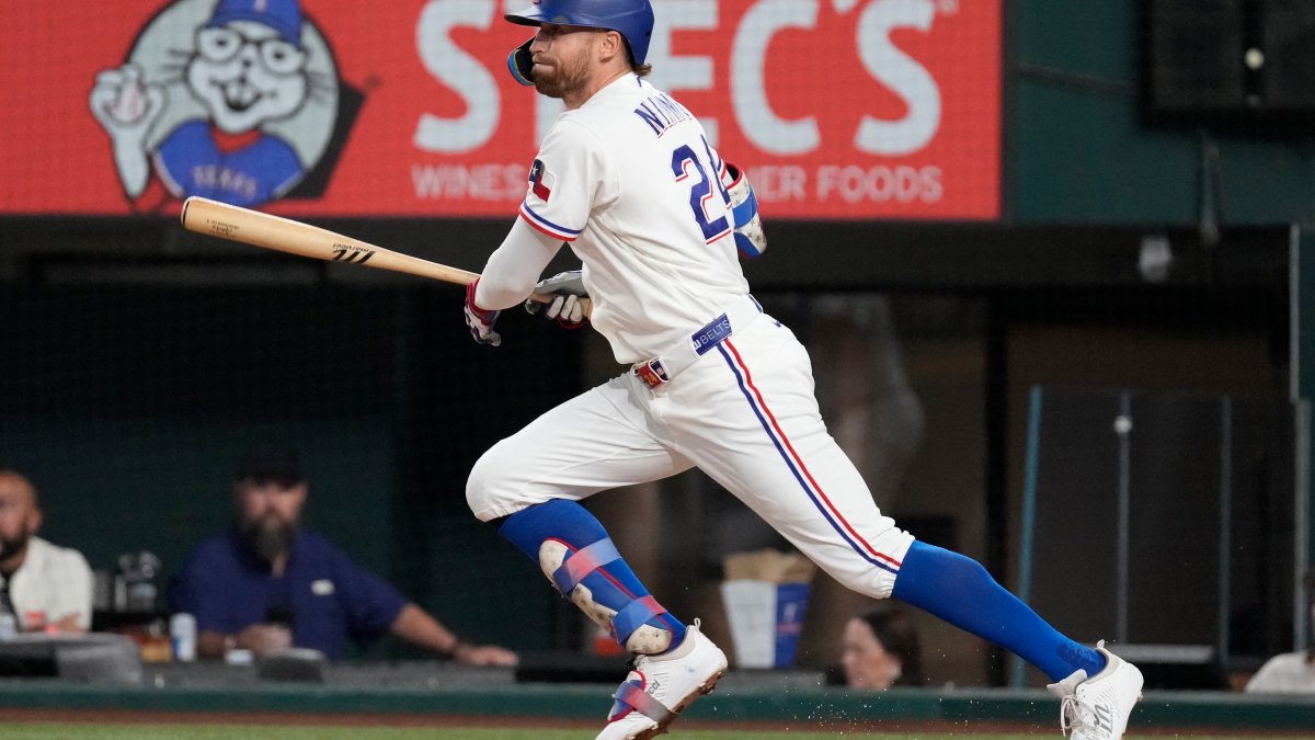 Brandon Nimmo has 4 hits, 5 RBIs as Rangers beat A’s – NBC 5 Dallas-Fort Worth
