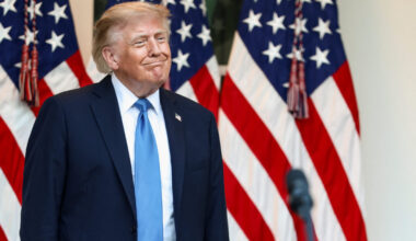 U.S. President Trump hosts a dinner in the Rose Garden at the White House in Washington