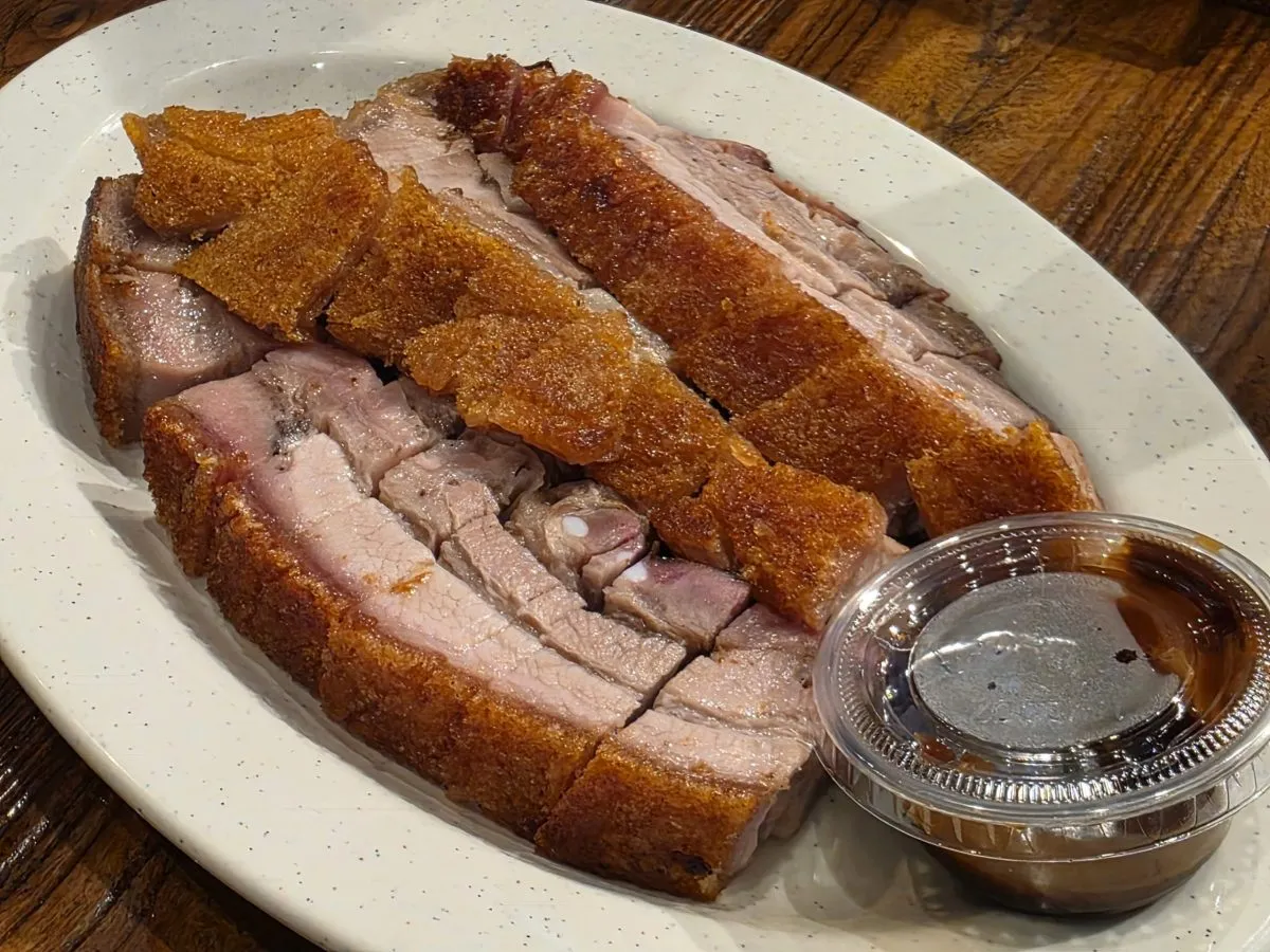 The roast pork at One Roast. Photo by Mario-Sebastian Berry.