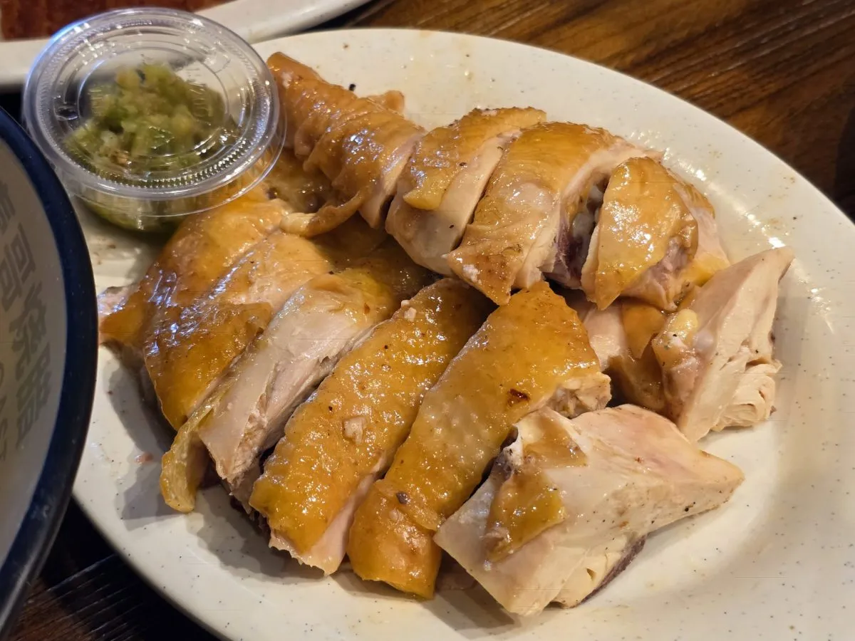 Ginger scallion chicken. Photo by Mario-Sebastian Berry.