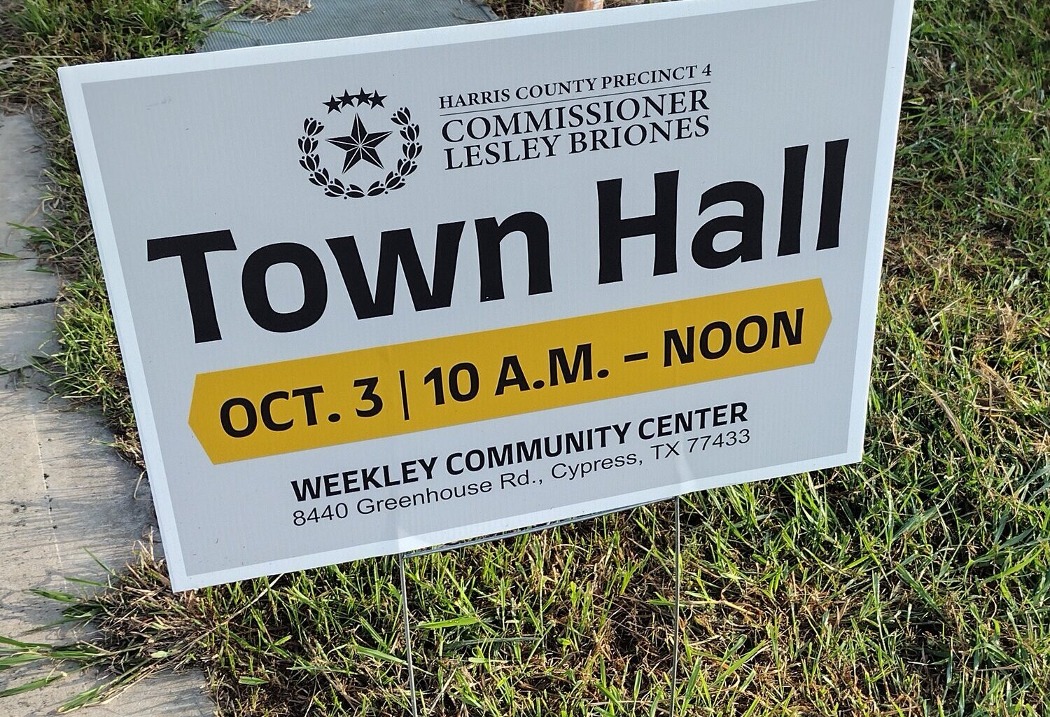 Harris County Precinct 4 sets next town hall for Oct. 3