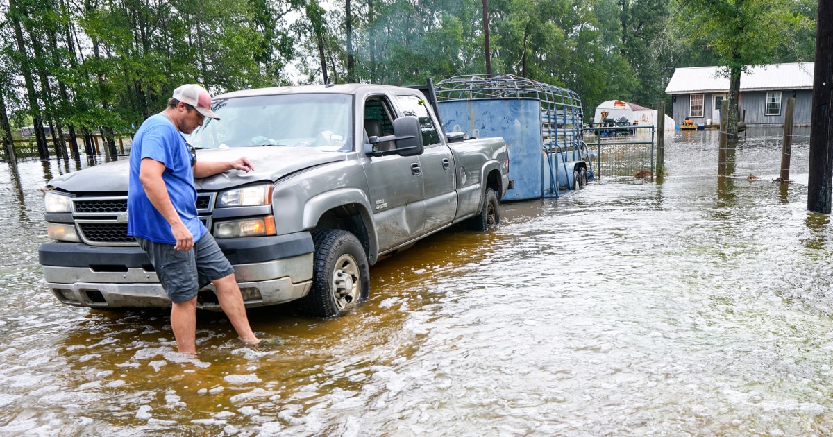 Former Tropical Storm Edouard lingers over Texas, flooding homes and roads