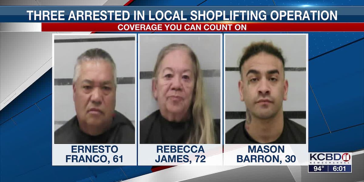 Three charged in Lubbock organized retail theft ring