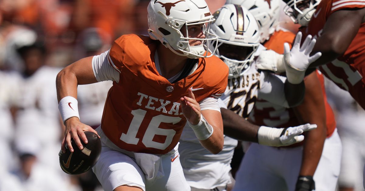 Arch Manning throws four TD passes and No. 5 Texas eases past Texas State in season opener 59-7 :: WRAL.com