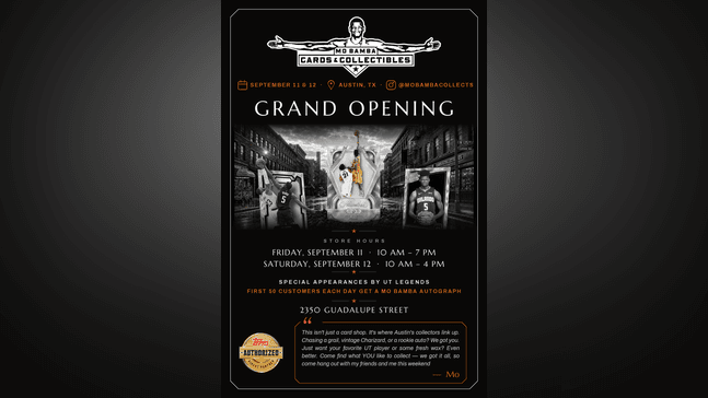 Photo courtesy: Mo Bamba Cards & Collectibles