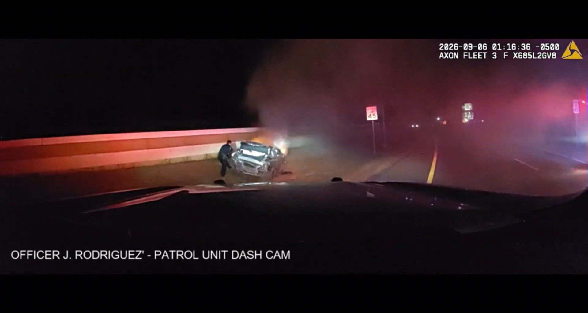 Robstown officers rescue driver from burning vehicle after pursuit