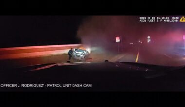 Robstown officers rescue driver from burning vehicle after pursuit