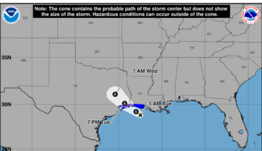 Tropical Storm Edouard Forms In Gulf Of America; Tracks Toward Texas Coast