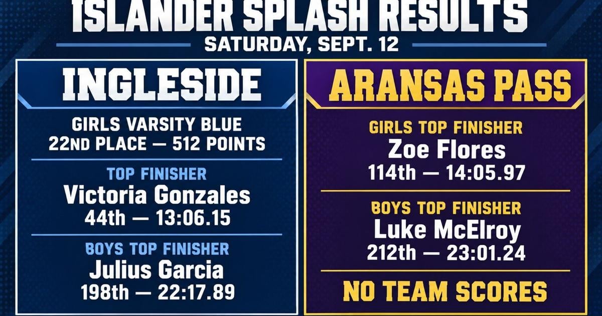 ngleside girls place 22nd at Islander Splash | San Patricio County