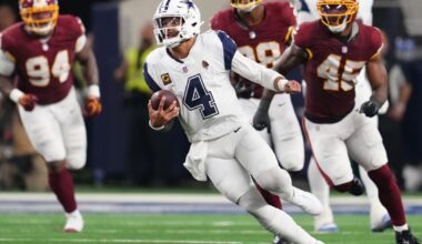 Prescott throws 4 TDs as Cowboys beat Commanders, who again lose Jayden Daniels to dislocated elbow | National