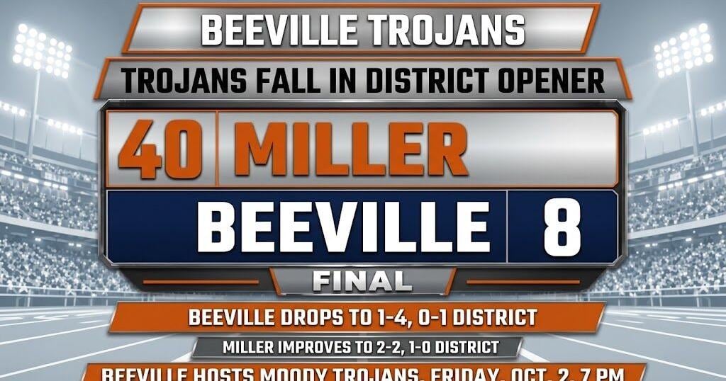 Trojans open district with loss to Miller | Beeville Sports