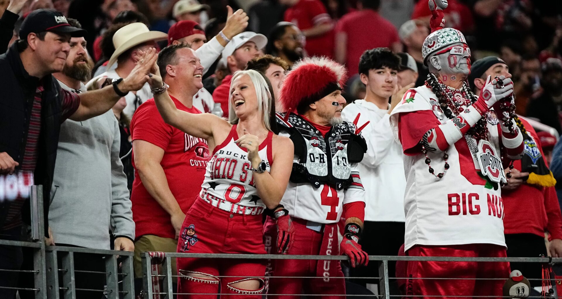 Ohio State mascot Brutus Buckeye makes a huge appearance in Austin