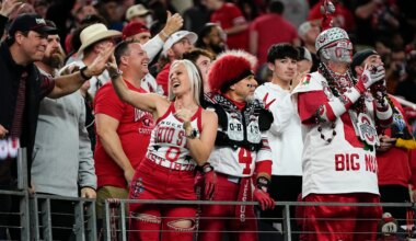 Ohio State mascot Brutus Buckeye makes a huge appearance in Austin