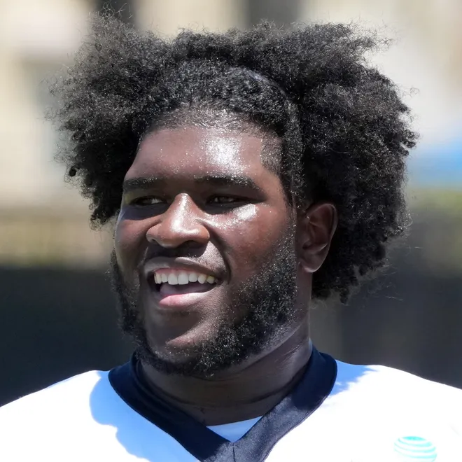 NFL Dallas Cowboys guard Tyler Booker. Mandatory Credit: Kirby Lee-Imagn Images