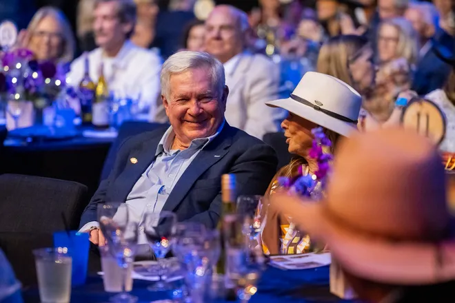 Former University of Texas football coach Mack Brown was one of the attendees of the Imagine Muny 5 gala at Austin City Limits' Moody Theater.