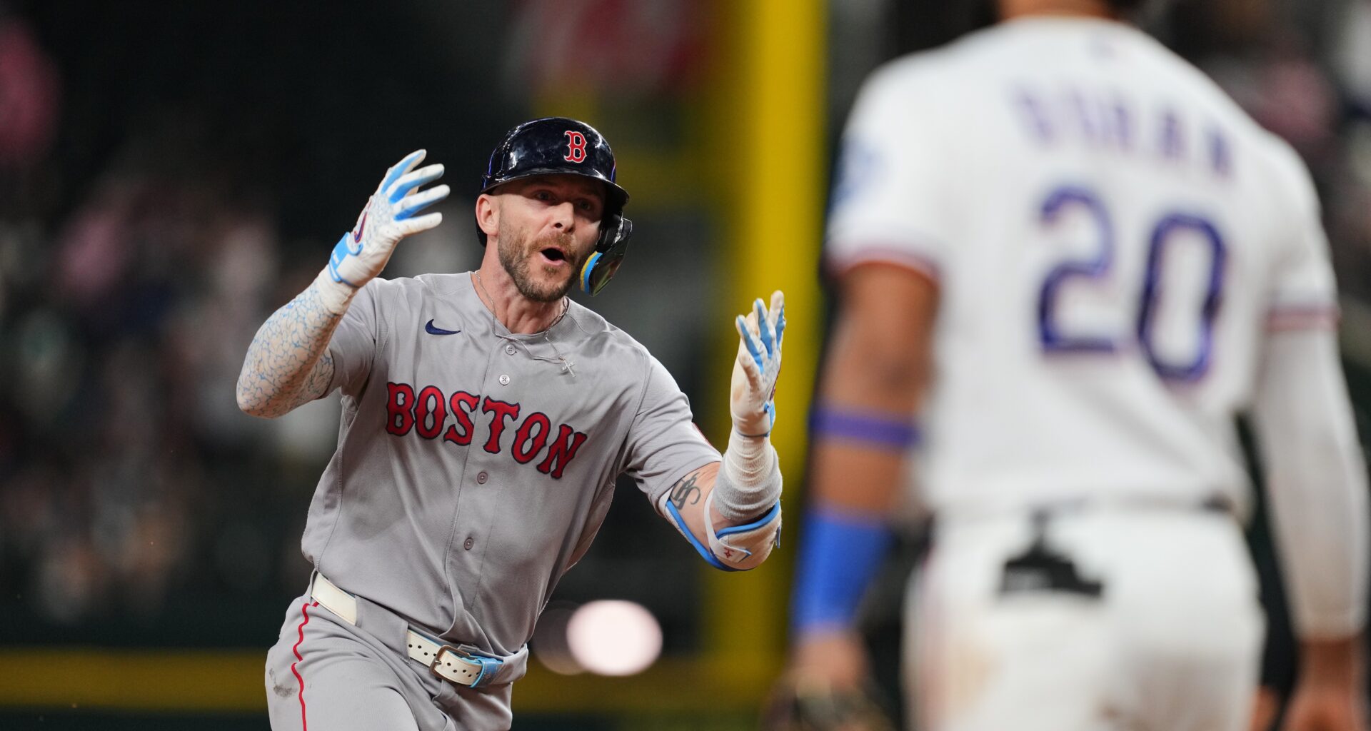 Trevor Story's late home run helps Red Sox flip script on Rangers