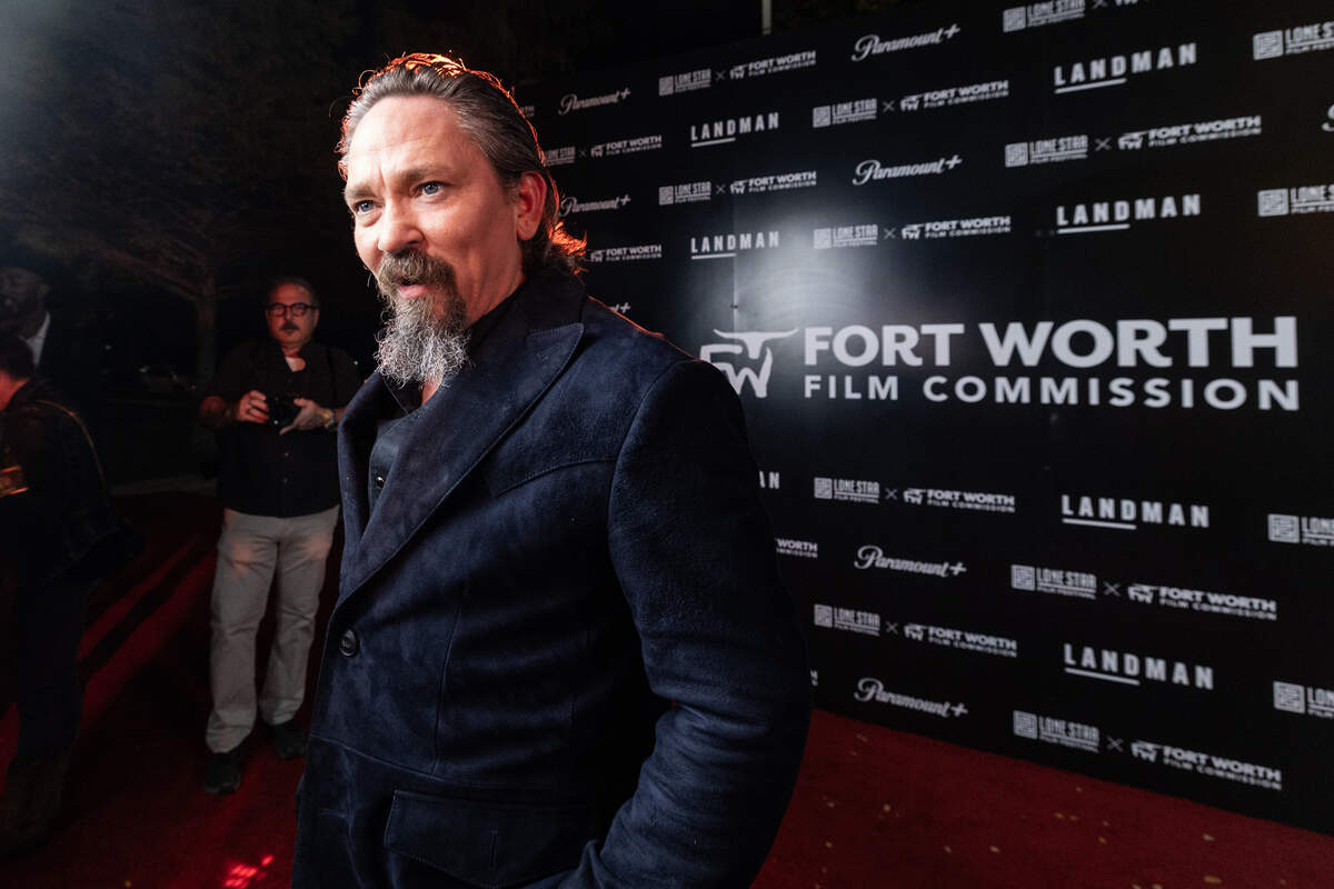 Actor James Jordan arrives on the red carpet for the premiere of the second season of ‘Landman’ at the Modern Art Museum of Fort Worth on Thursday, Nov. 6, 2025.