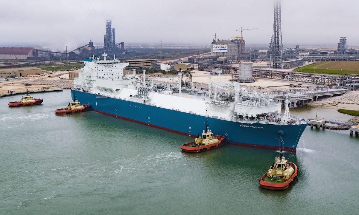 Cheniere's 1000th cargo on the vessel Hoegh Galleon, January 26, 2020