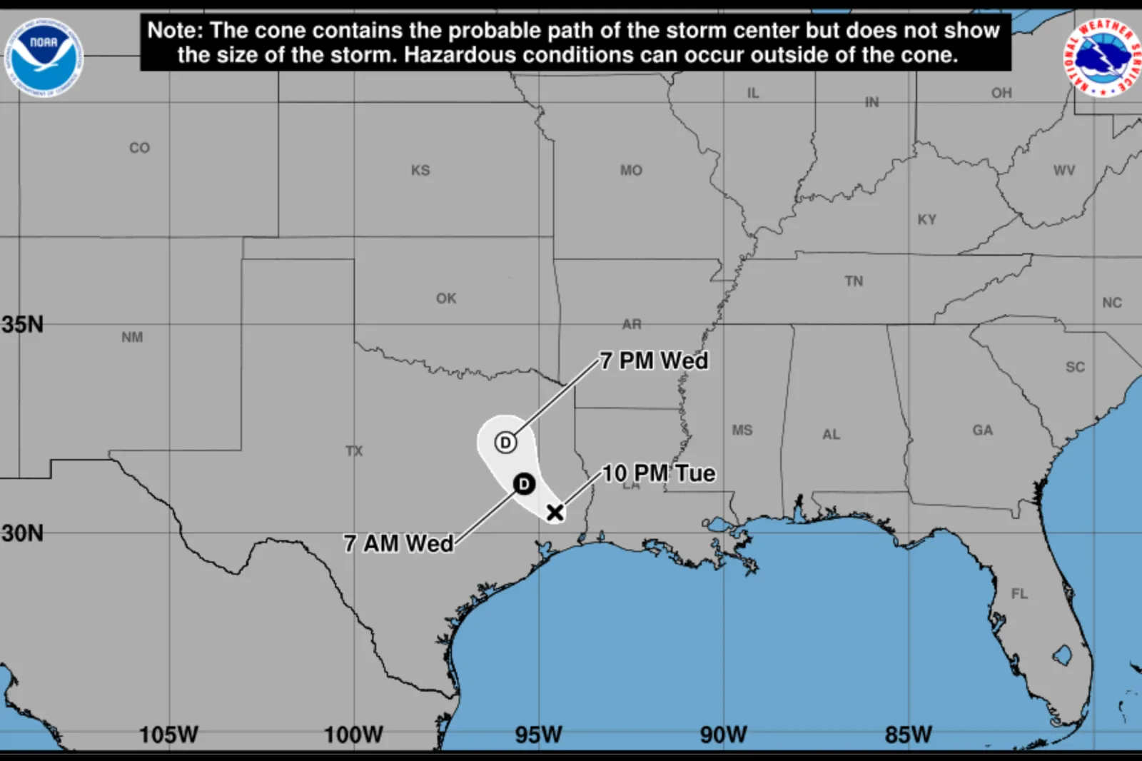 NHC spaghetti model showing the trajectory of tropical storm Edouard through Wednesday September 2, 2026.
