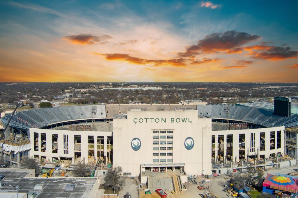cotton bowl stadium in Fair PArk in Dallas texas