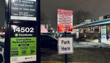 a parking lot sign in Deep Ellum