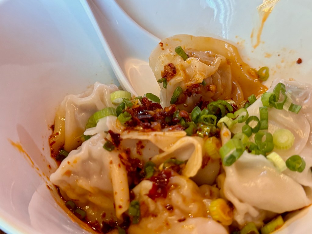 Spicy wontons from Dumpling Queen. 