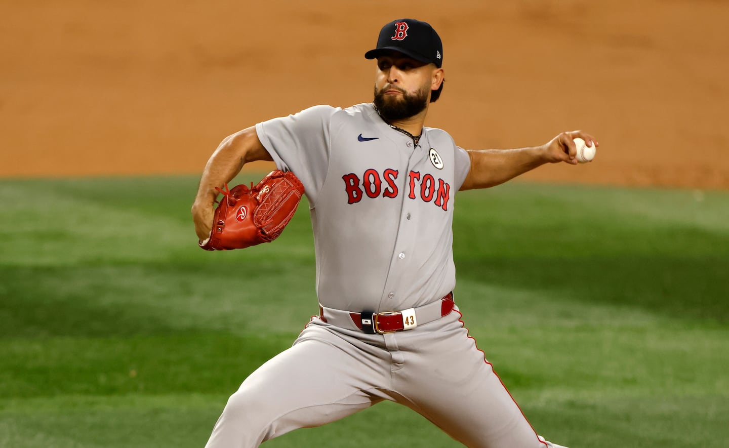 Patrick Sandoval lasted 2⅔ innings and allowed four runs on four hits with a pair of walks and five strikeouts against the Rangers.