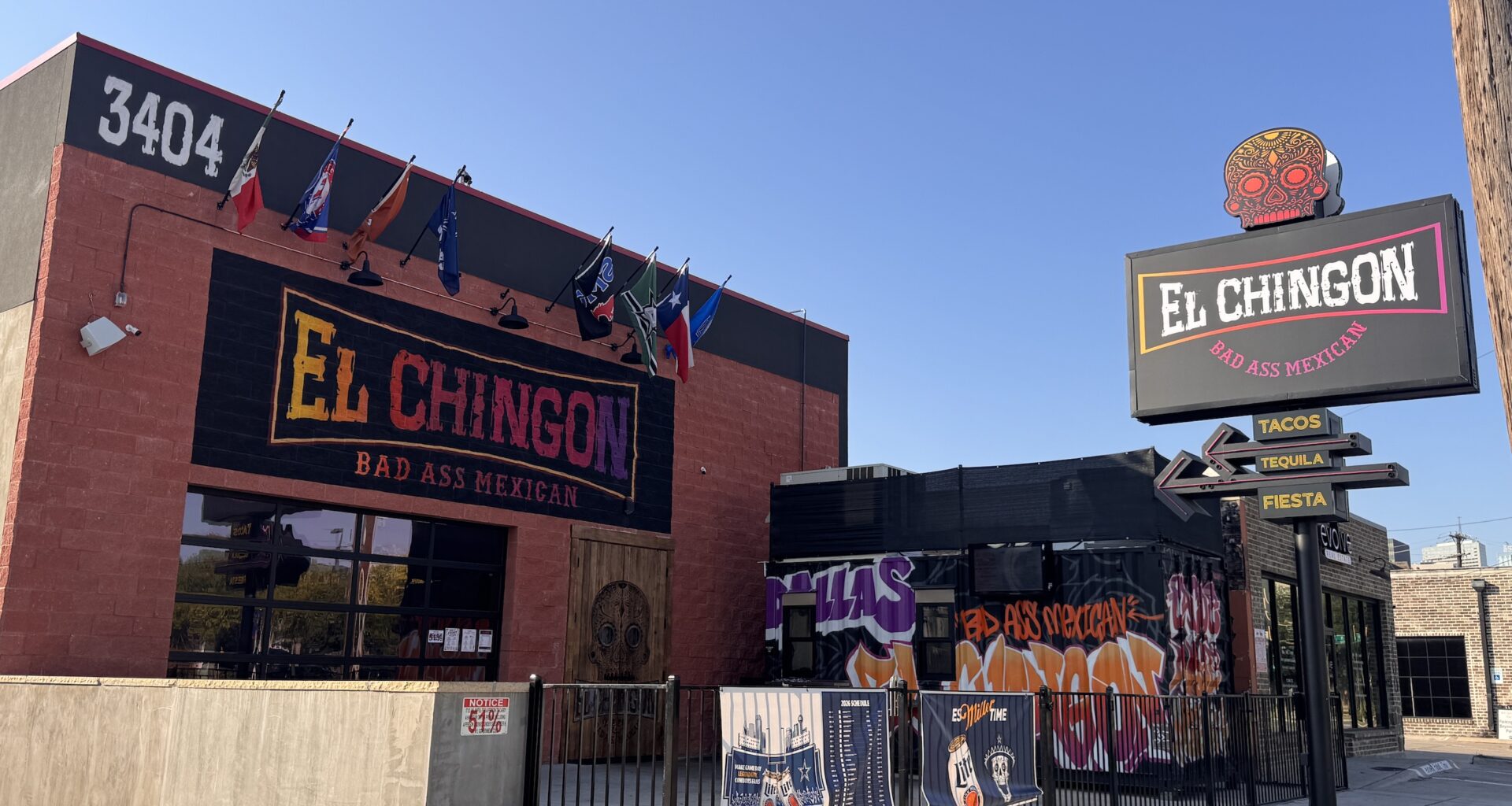 the exterior of El Chingon in Dallas