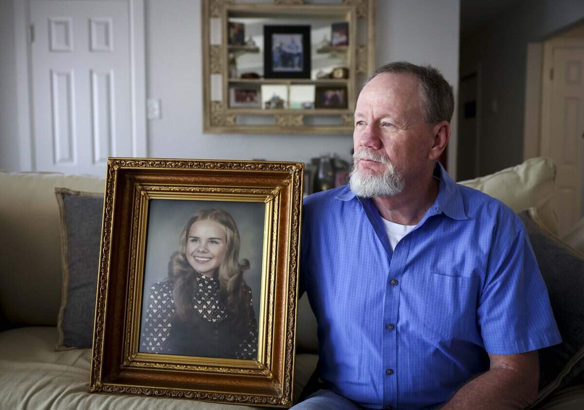 Jim Walker, brother of Fort Worth cold case victim Carla Walker, advocates for the Carla Walker Act that would establish funding for the use of Forensic Genetic Genealogy DNA analysis to solve unsolved crimes and identify human remains, on Tuesday, July 7, 2026 in Fort Worth. Carla Walker's 1974 murder remained a cold case until 2020 when DNA evidence recovered from her clothing was tested using the technology.