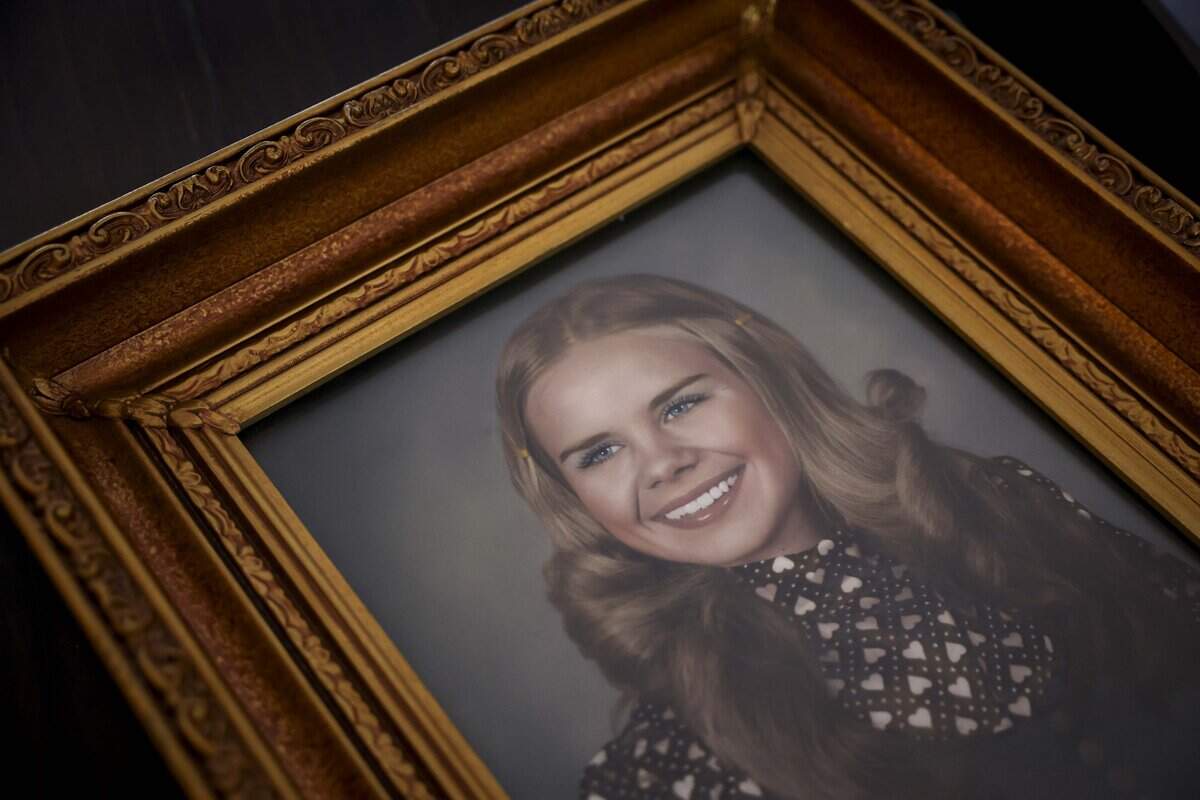 A photo of Carla Walker honors her memory at the home of her brother, Jim Walker, on Tuesday, July 7, 2026 in Fort Worth. Jim Walker is advocating for the Carla Walker Act, that establish funding for the use of Forensic Genetic Genealogy DNA analysis to solve unsolved crimes and identify human remains.