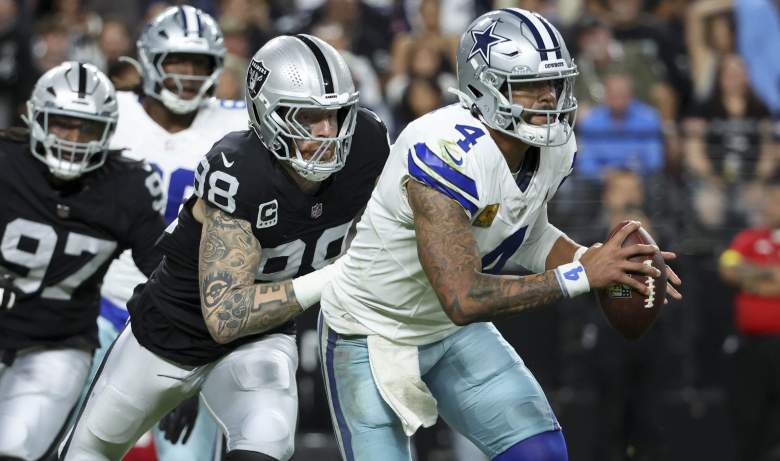 Las Vegas Raiders DE Maxx Crosby, Dallas Cowboys QB Dak Prescott