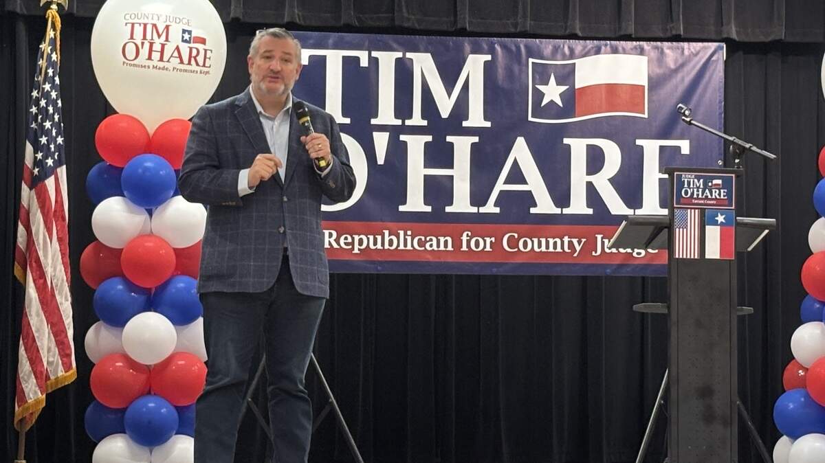 U.S. Sen. Ted Cruz speaks at Republican Tarrant County Judge Tim O’Hare’s re-election campaign event on Sept. 2, 2026. U.S. Sen. Ted Cruz speaks at Republican Tarrant County Judge Tim O’Hare’s re-election campaign event on Sept. 2, 2026.