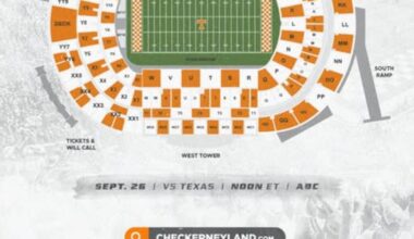 Checker Neyland color sections swapped for Tennessee vs. Texas, UT Athletics says