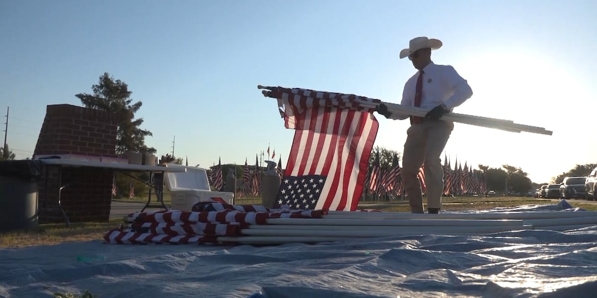 1,000 flags placed at Huneke Park to honor Sept. 11 victims