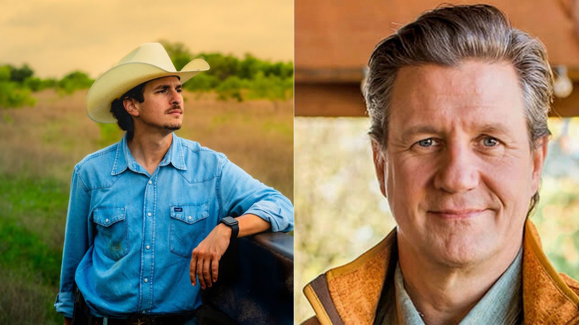 Clayton Tucker (left), Democratic candidate for Texas Agriculture Commissioner and Nate Sheets (right), Republican candidate for Texas Agriculture Commissioner.