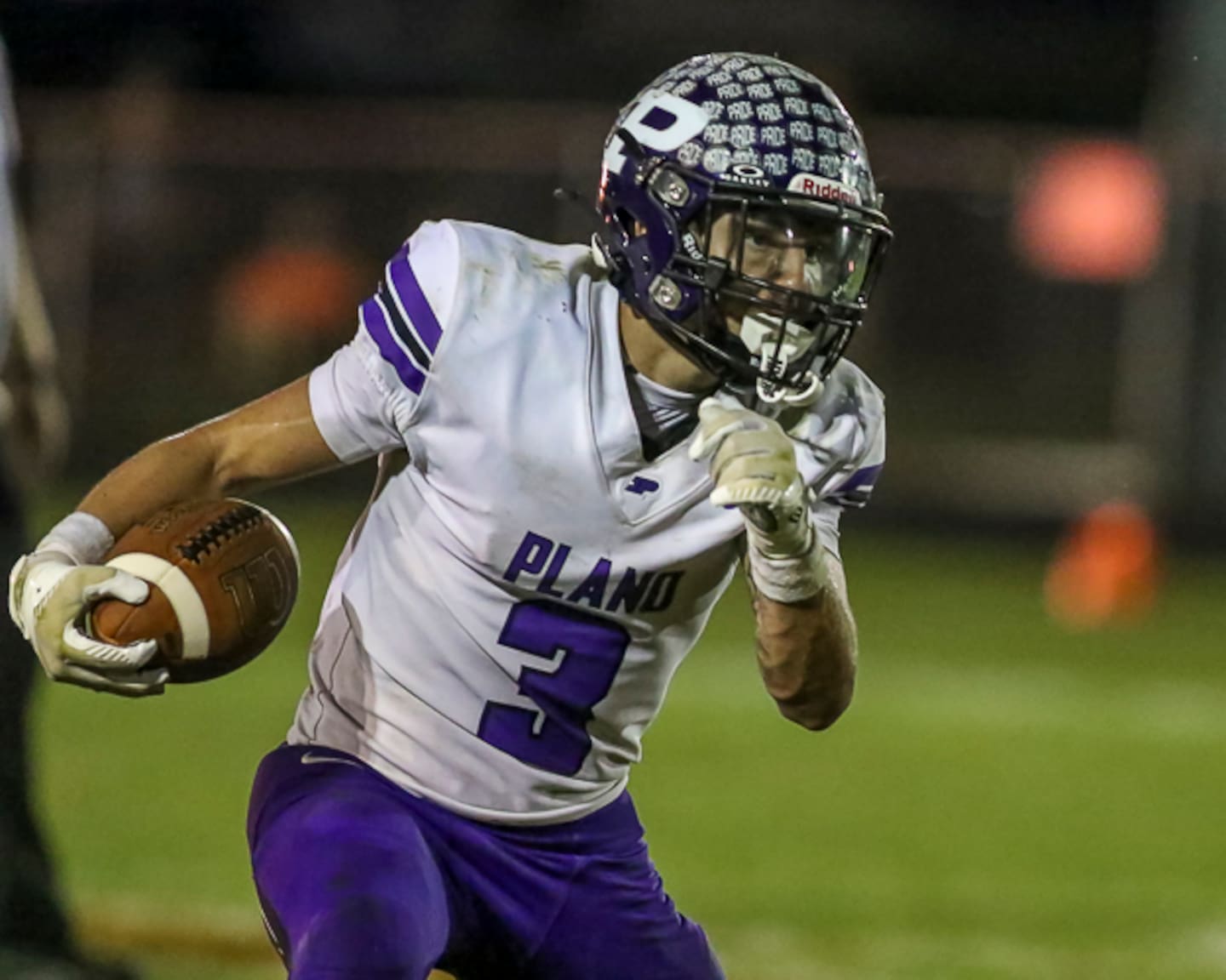 Plano's Ethan Taxis runs with the ball during football game between Plano at Sandwich Friday, September 4th, 2026 in Sandwich.