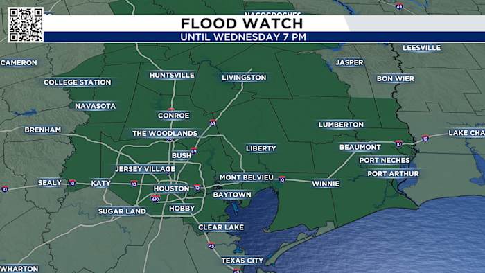 Flood threat continues Wednesday across southeast Texas as Edouard weakens