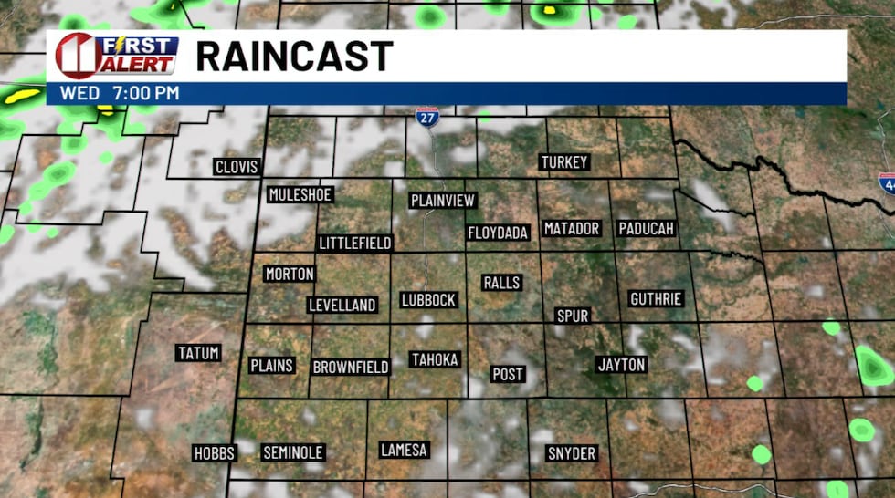 Model Outlook for 7 PM Wednesday