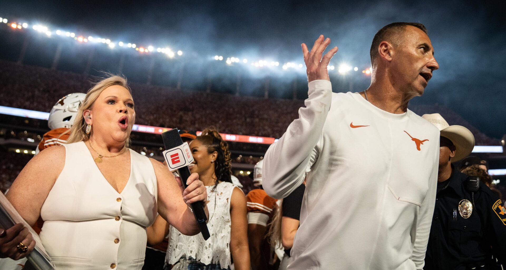 Texas' Steve Sarkisian says he could have ‘better’ handled interview
