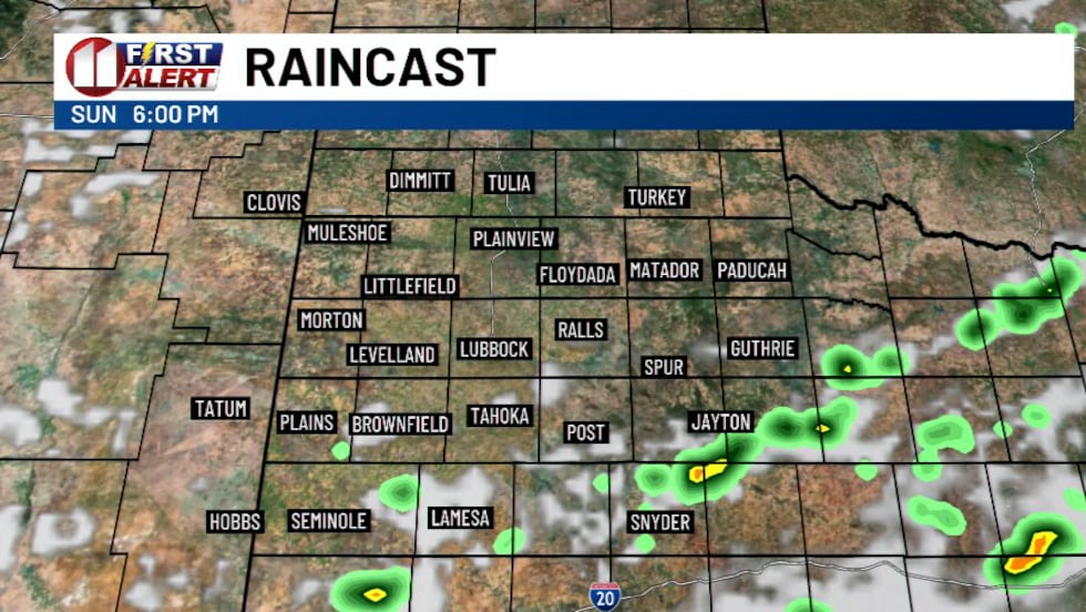 Storm threats linger Sunday ahead of a mid-week South Plains cooldown