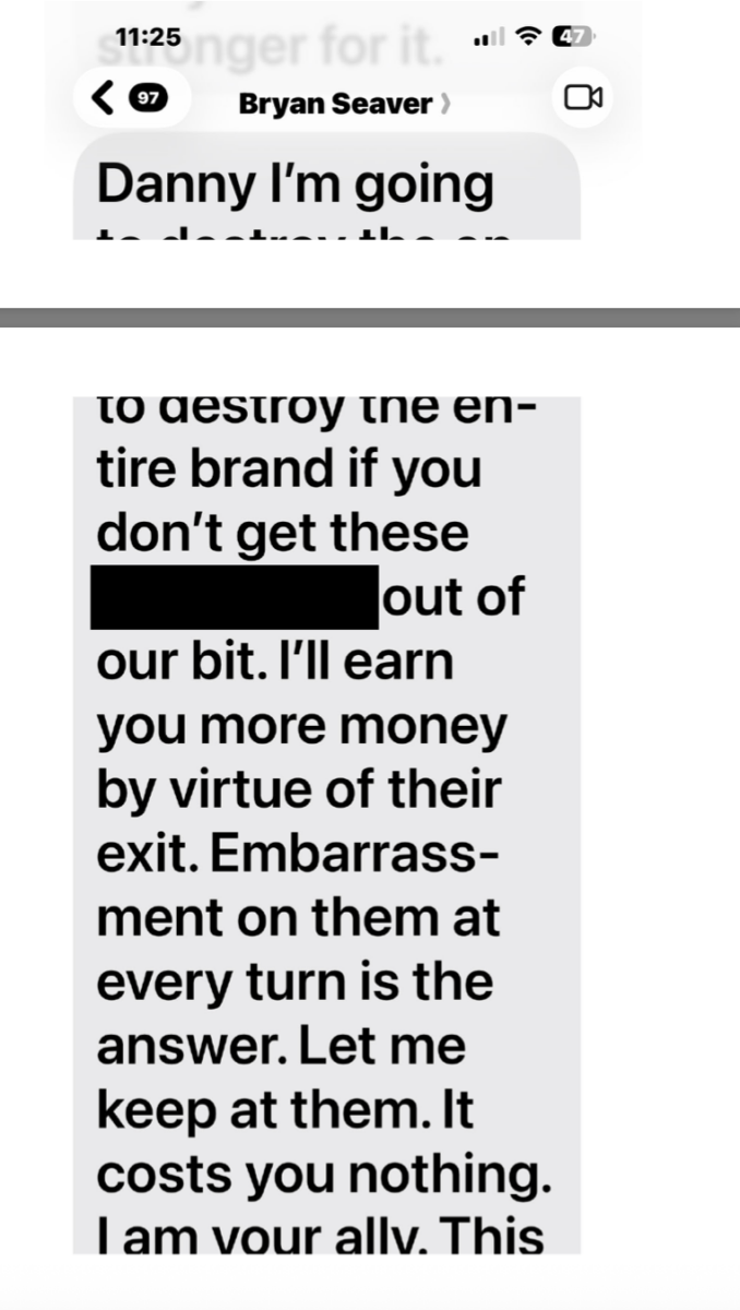 Text Messges allegedly sent from Dolly Parton's nephew Bryan Seaver threatening violence
