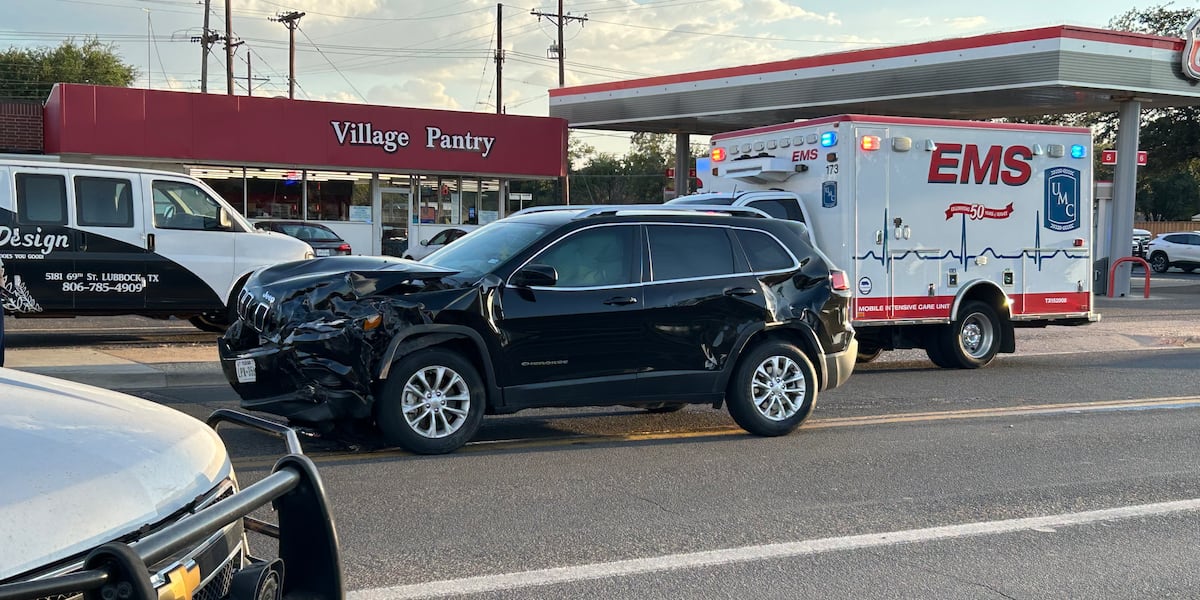 Two injured in crash at 69th Street and Slide Road in Lubbock