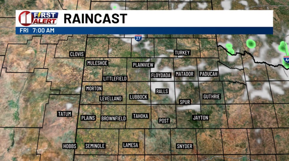 Model Outlook for 7 AM Friday