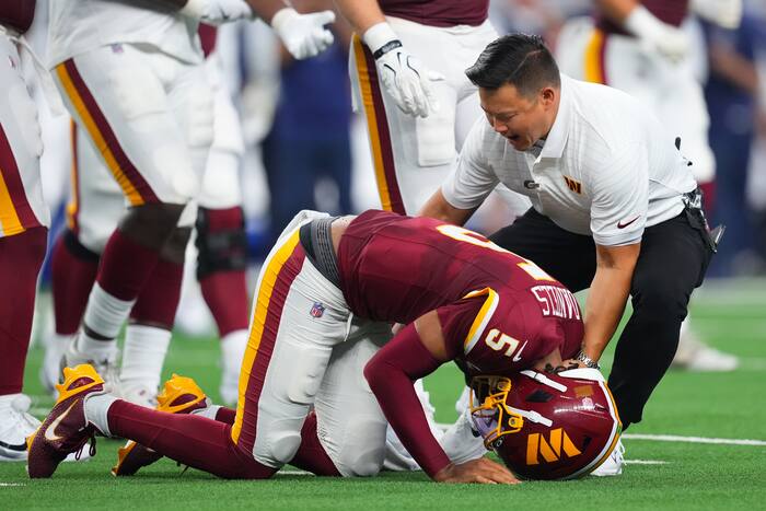 No surgery on the table as the Commanders talk about how to get Jayden Daniels back on the field