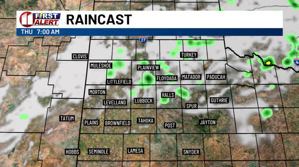 Model Outlook for 7 AM Thursday