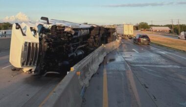 18-wheeler crash shuts down I-30 in Royse City after oil spill, police say