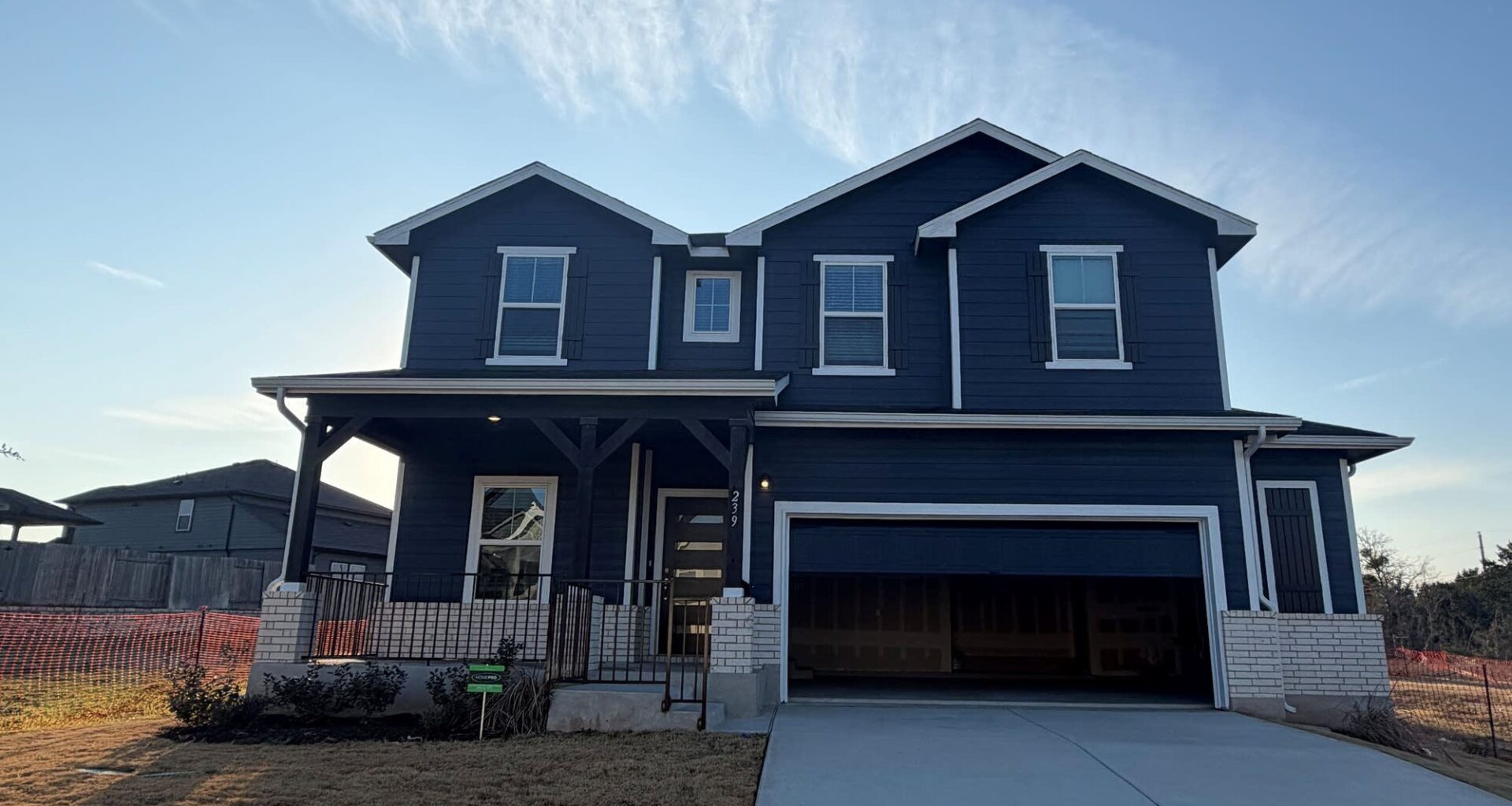 The exterior of Ashley Ayala's house, which she co-owns with her friend outside of Austin, Texas.